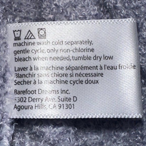 Barefoot Dreams Bamboo Chic Lite Lavender Tapered‎ Open Front Cardigan Size S/M - Picture 6 of 7